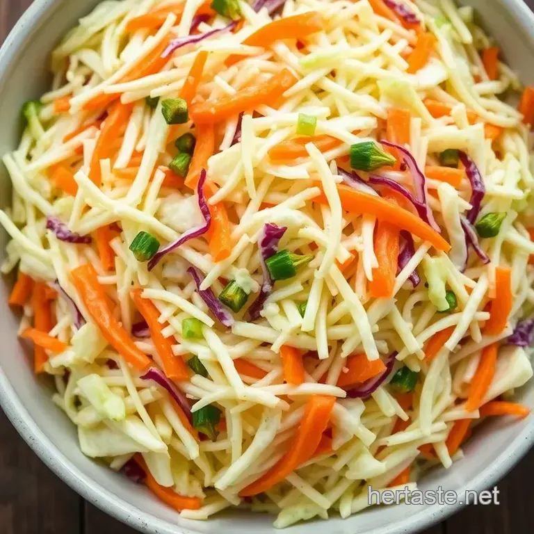Delicious Creamy Coleslaw: The Perfect Summer Salad presentation