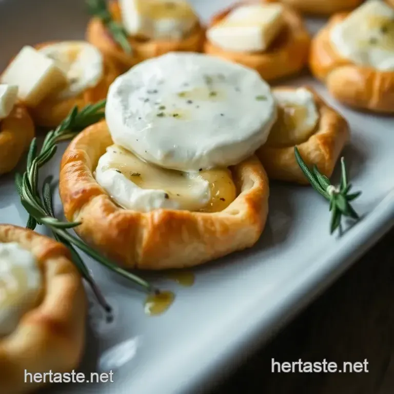 Deliciously Cheesy Brie Bites Wrapped in Flaky Crescent Rolls presentation