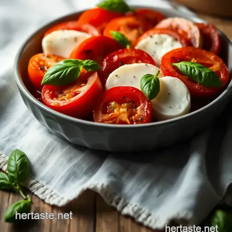 Delightful Mozzarella Caprese Salad presentation