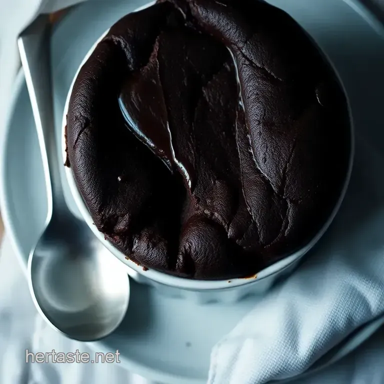 Devilishly Decadent Chocolate Soufflé presentation