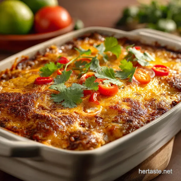 Beef Enchilada Casserole: the Quick and Easy Layered Weeknight Marvel presentation