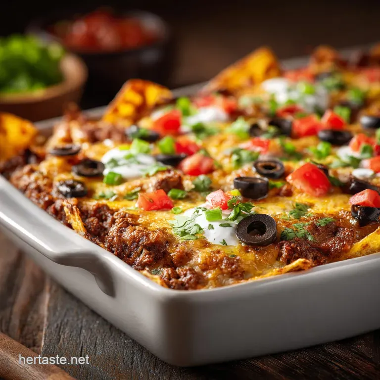 Beef Nacho Casserole: the Ultimate Cheesy Family Nacho Bake presentation