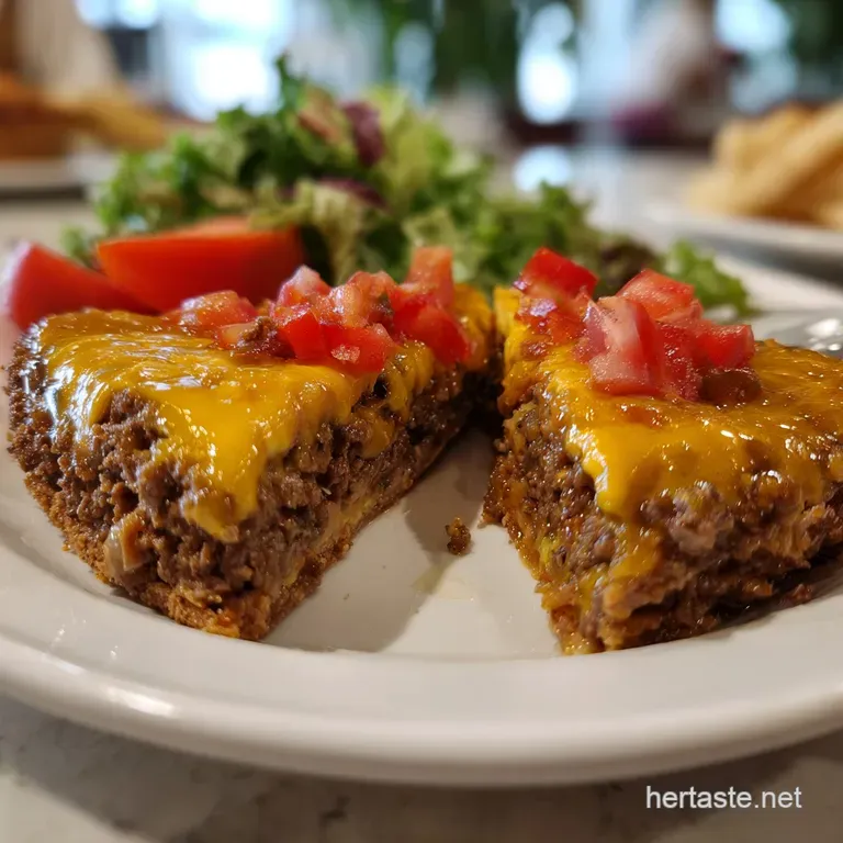 Cheeseburger Pie: the All-American Diner Delight presentation