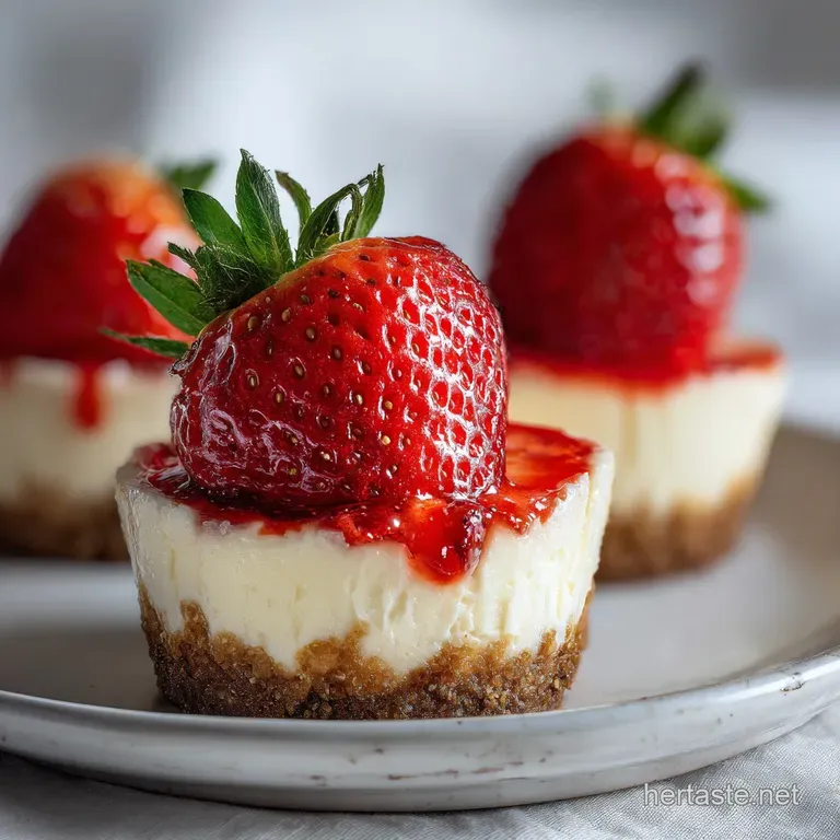 Elegant arrangement of cheesecake-stuffed strawberries dusted with white powder, displayed on a delicate dessert plate.