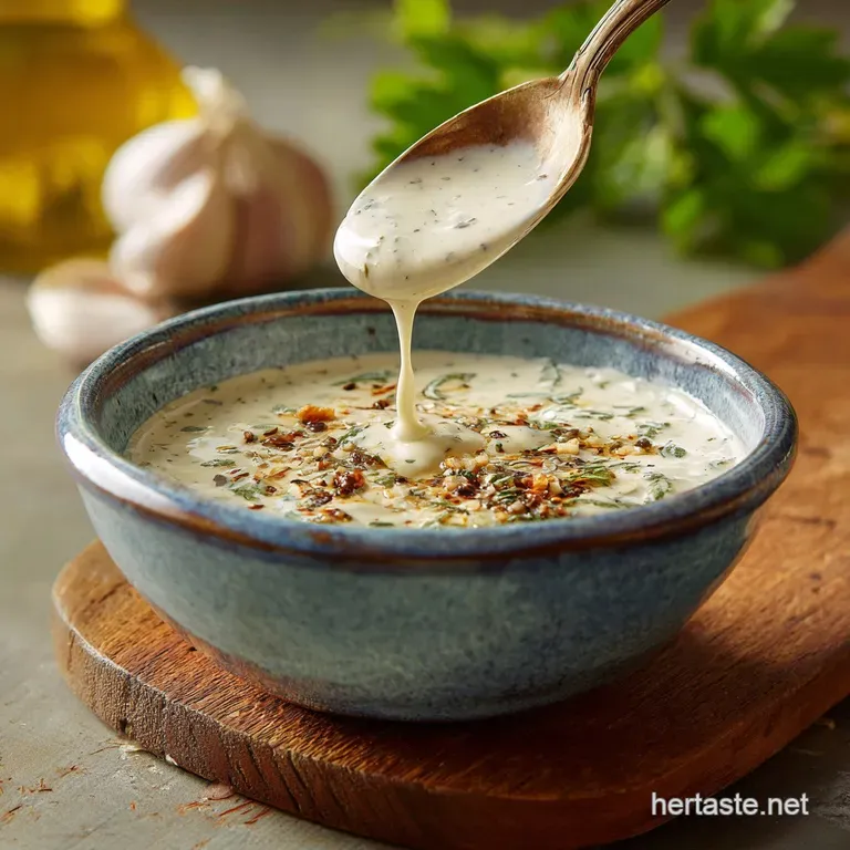 Creamy Garlic Salad Dressing Ultimate Low Carb Easy Dressing Recipe presentation
