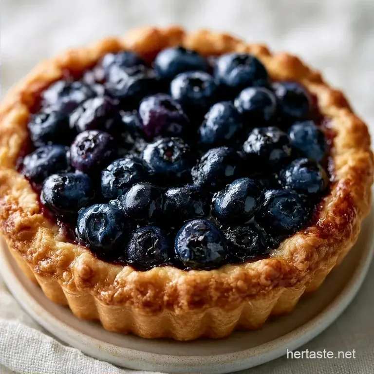 Easy Open Faced Blueberry Pie with Fresh Blueberries