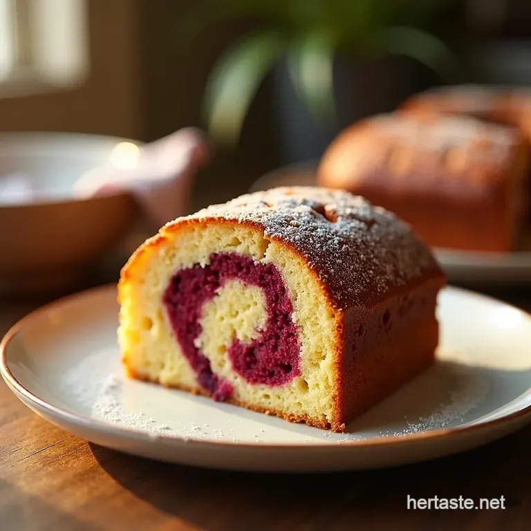 Easy Peasy Marble Cake presentation