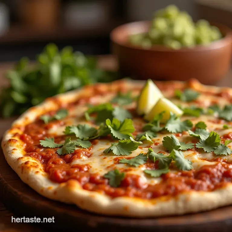 Easy Peasy Mexican Pizza presentation