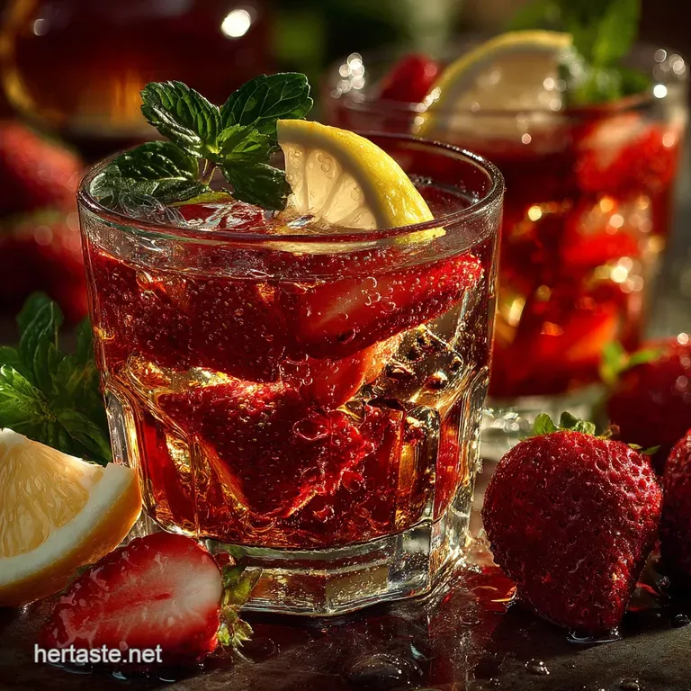 The Great British Summer Brew Strawberry Lemonade Sun Tea presentation