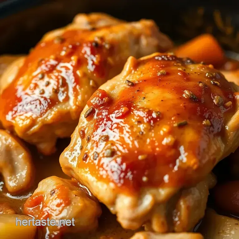 Fall-Off-The-Bone Crock Pot Chicken Thighs with Herby Gravy