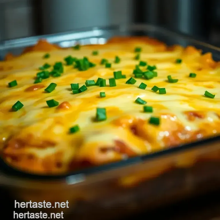 Fiesta Chicken Enchilada Casserole presentation