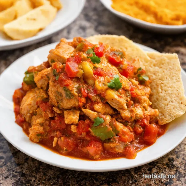 Fiesta Slow Cooker Salsa Chicken presentation