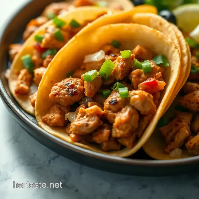 Fiesta-Style Chipotle Chicken Tacos presentation