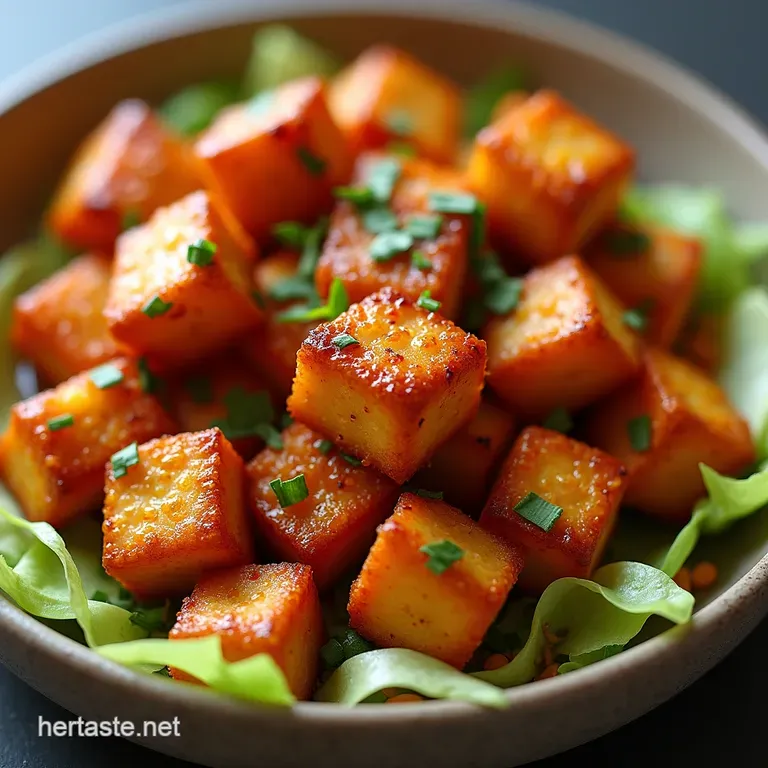 Firecracker Chilli Paneer Crispy Cubes in a Zesty Spicy Glaze