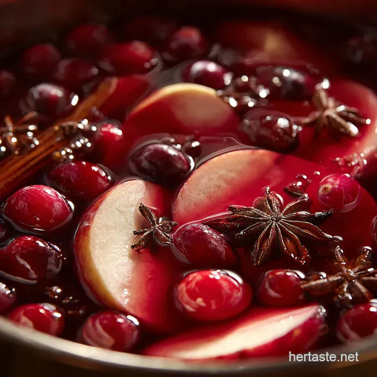 Thanksgiving Punch: the Fireside Feast Cranberry Spiced Apple presentation