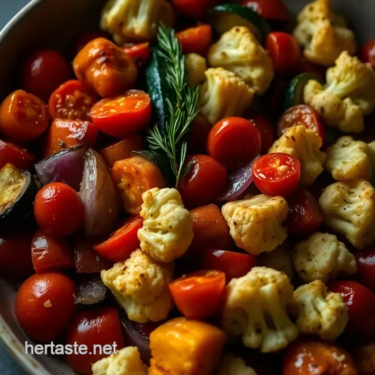 Five Senses Spiced Roasted Vegetables presentation