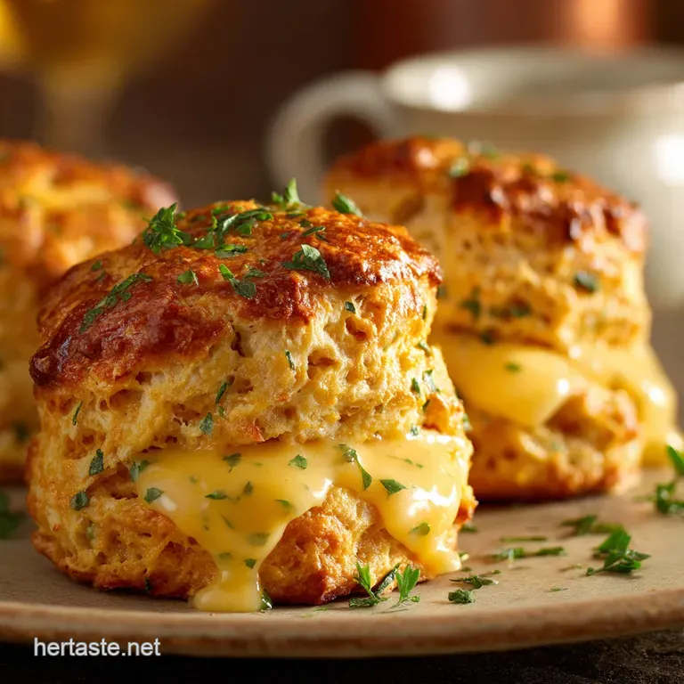 Hamstuffed Biscuits with Mustard Butter: Savoury Pockets of Joy presentation