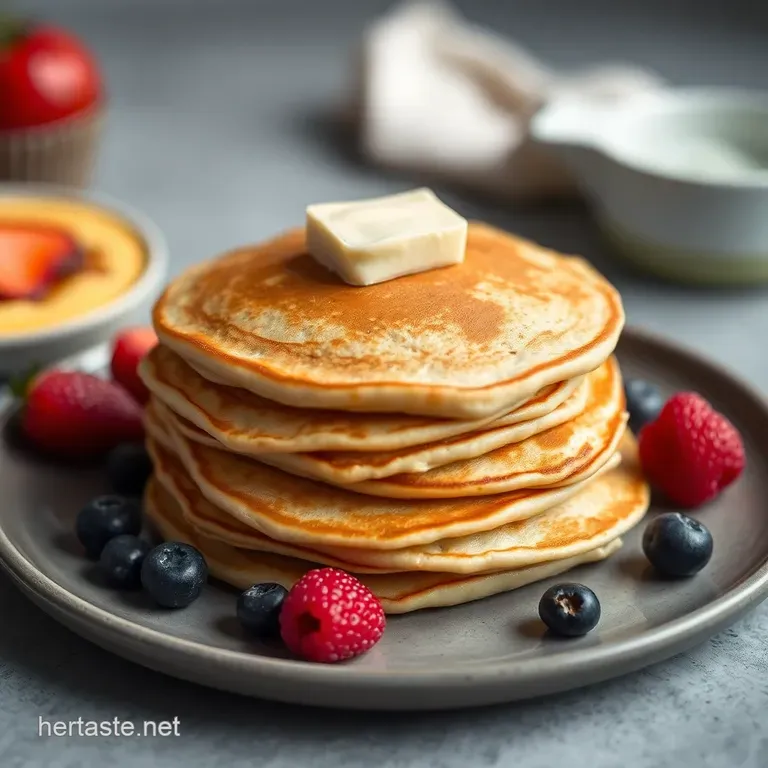 Fluffy Flavor-Packed Protein Pancakes presentation