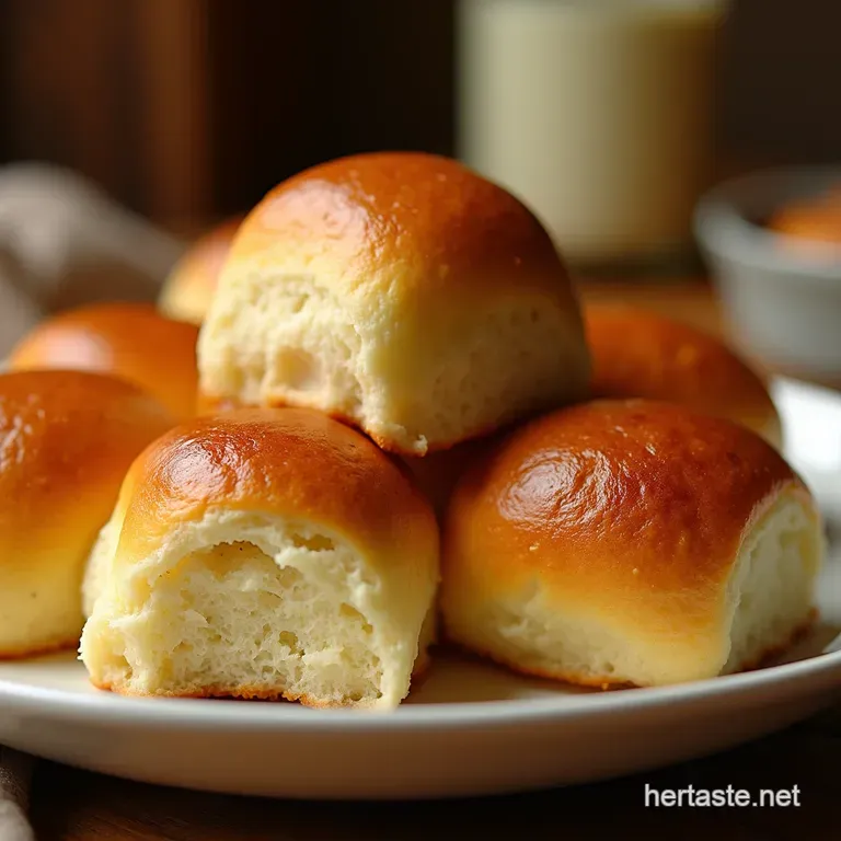 The Sunday Best Seriously Fluffy Milk Honey Dinner Rolls presentation