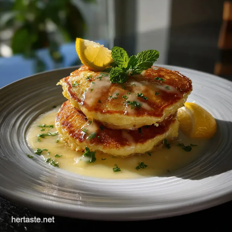 Fluffy Lemon Pancake with Homemade Buttermilk Syrup