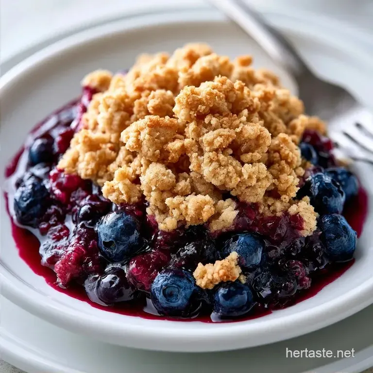 Fresh Blueberry Crisp Recipe with Oat Crumble