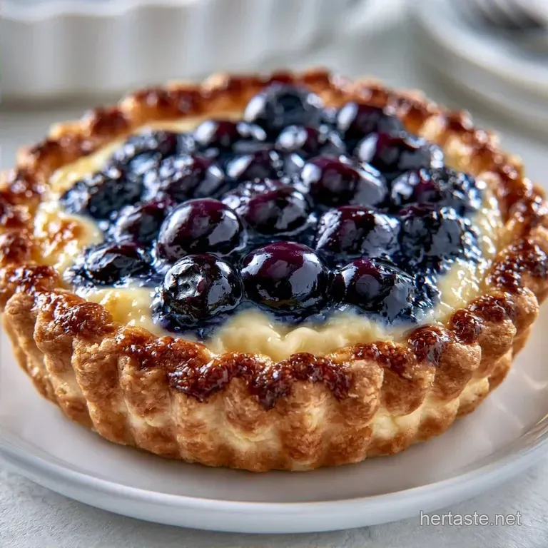 Silky Fresh Blueberry Custard Pie