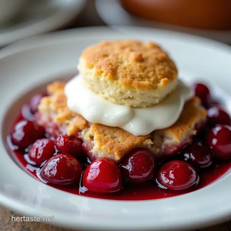 Best Fresh Cherry Cobbler with Buttermilk Biscuits Easy Bake Bubbly Bliss My GoTo Summer Garden Fresh Cherry Cobbler with a Buttermilk Biscuit Topping