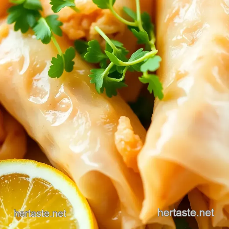 Fresh &amp Easy Lemongrass Chicken Spring Rolls presentation