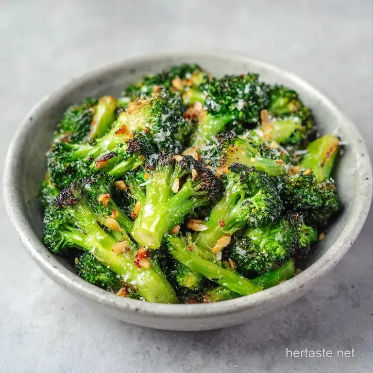 Charred green florets arranged neatly on a slate board with a sprinkle of flaky sea salt and lemon zest.