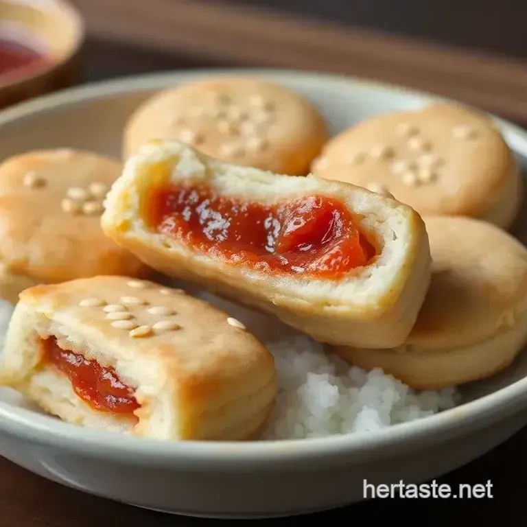 Fried Sesame Seed Cakes with Sweet Filling