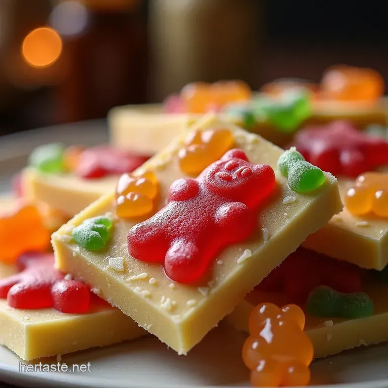 Frozen Gummy Bear Bark presentation