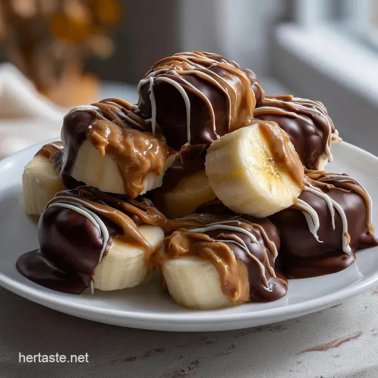 Chocolatedipped Peanut Butter Banana Bites Healthy presentation