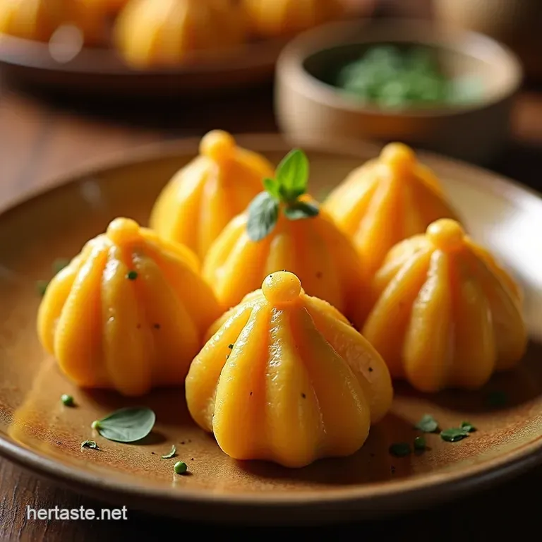 Ganeshs Delight Classic Steamed Modak Recipe presentation