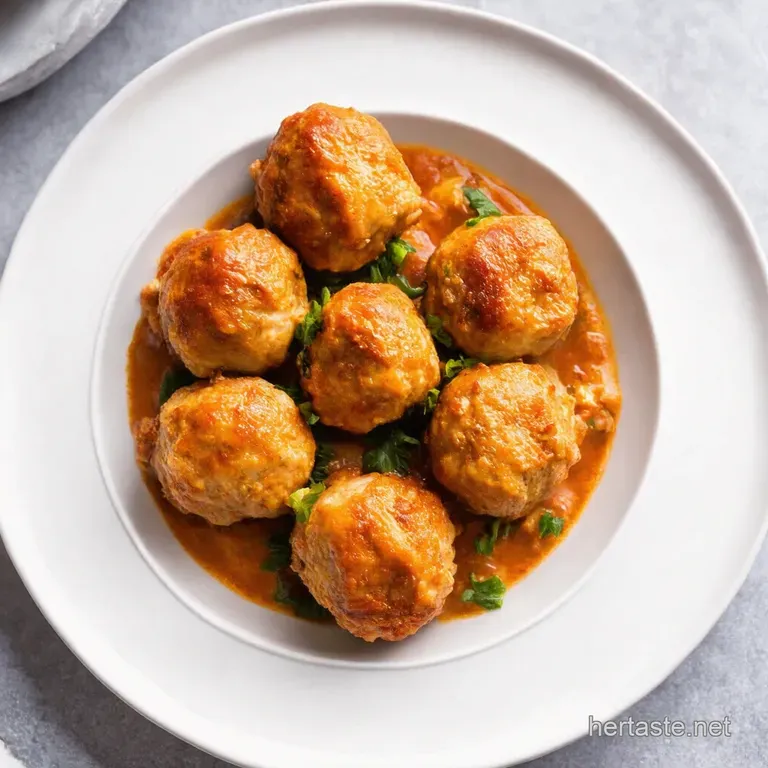 Garlic Butter Chicken Meatballs with Zucchini Noodles