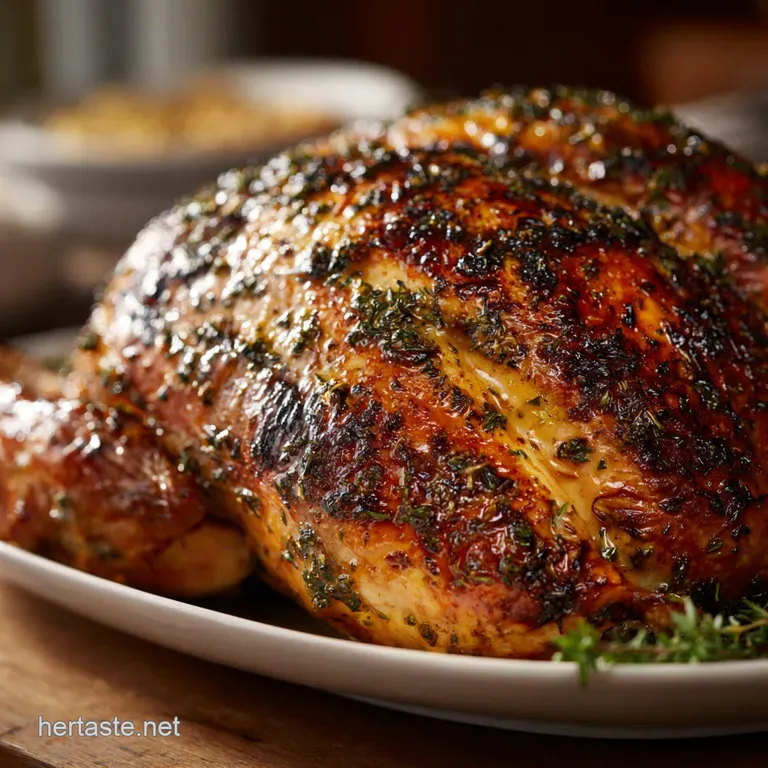 Garlic Butter Herb Roasted Turkey: Ultimate Crispy Skin and Succulent Meat presentation
