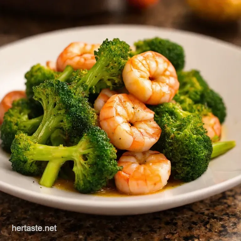 Garlic Butter Shrimp and Broccoli Skillet presentation