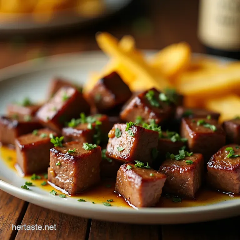 Garlic Butter Steak Bites Little Chunks of Beefy Bliss presentation
