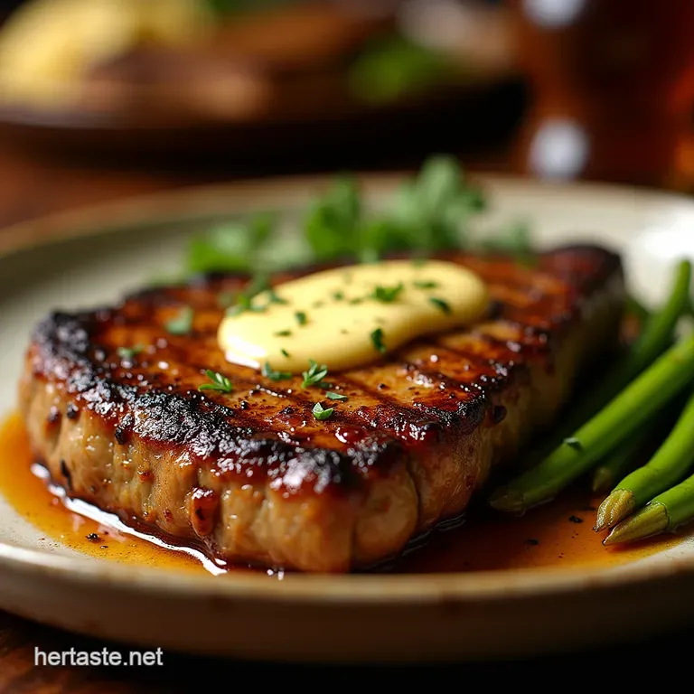 The Pub Classic Reimagined Perfect Panseared Garlic Butter Steak presentation