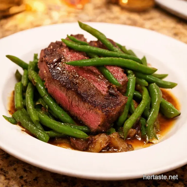 Garlic Butter Steak Green Bean Bliss presentation