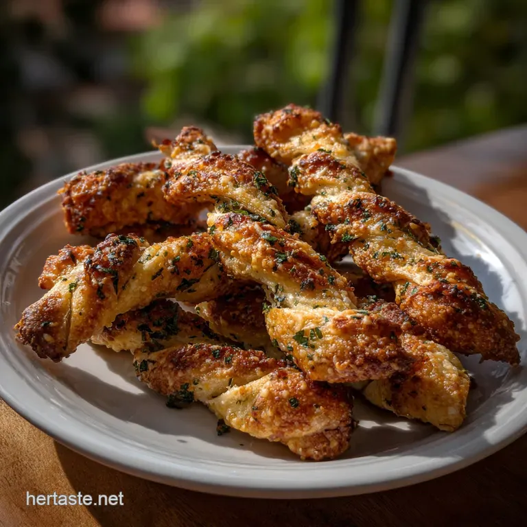 Vibrant assortment of bite-sized appetizers with golden-brown crusts and a scattering of fresh herbs, arranged on a rustic...
