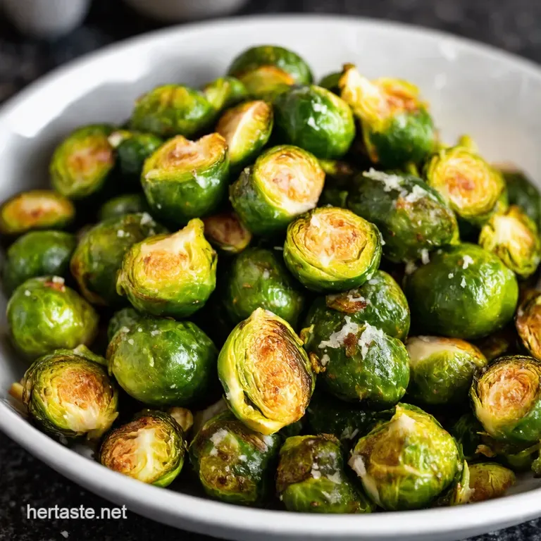 Garlic Parmesan Bliss Roasted Brussels Sprouts presentation