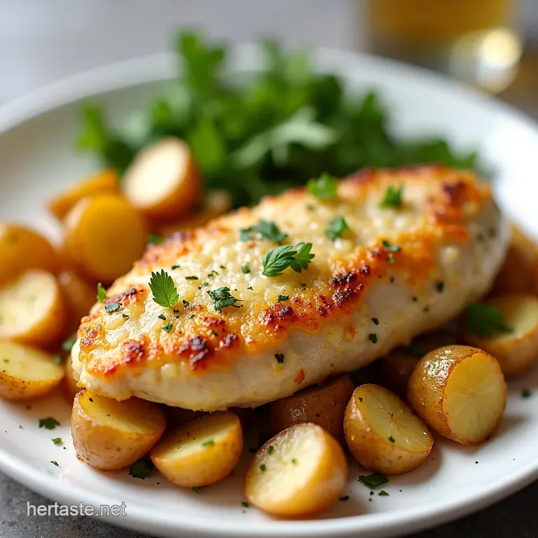 Garlic Parmesan Chicken Potato Skillet