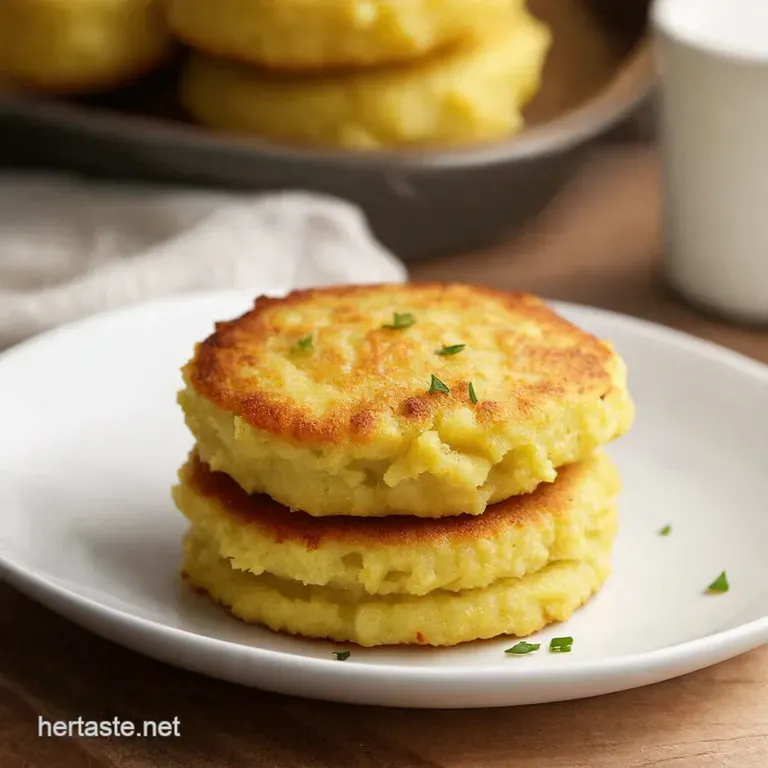 Garlic Parmesan Mashed Potato Cakes presentation