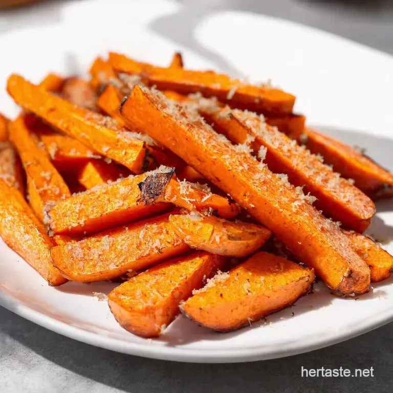 Garlic Parmesan Roasted Sweet Potato Spears Easy Recipe
