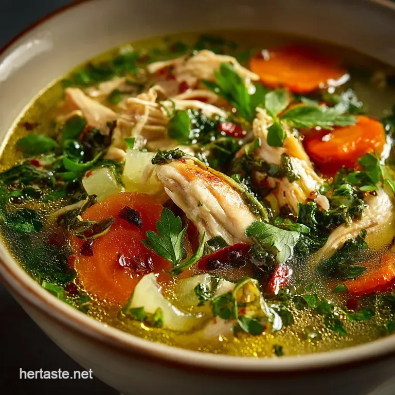 The Vibrant Chicken Ginger Clean Slate Soup presentation