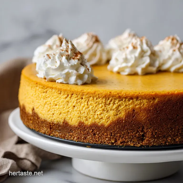 Pumpkin Cheesecake with Gingersnap Crust