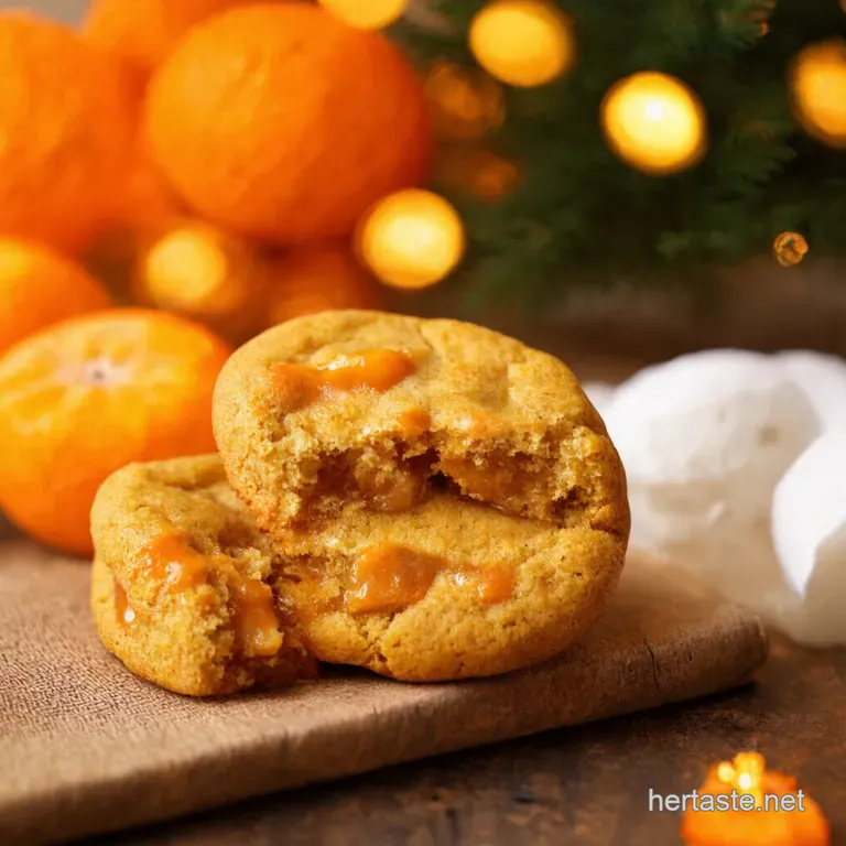 Gooey Orange Chai Latte Cookies presentation