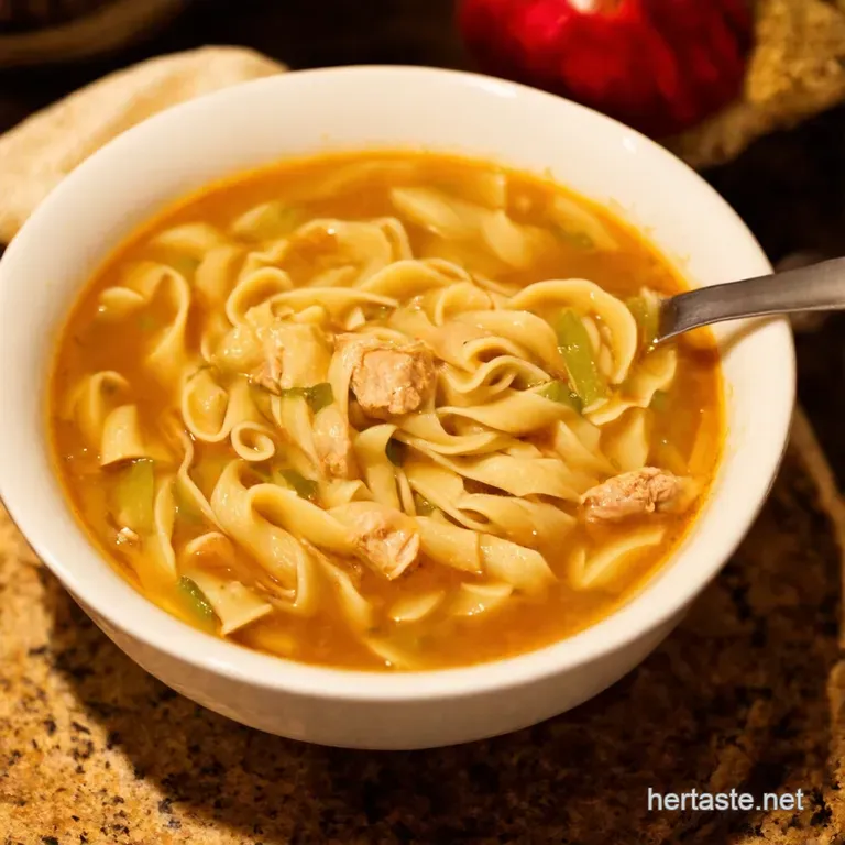 Grandma Bettys NeverFail Chicken Noodle Soup Comfort in a Bowl presentation