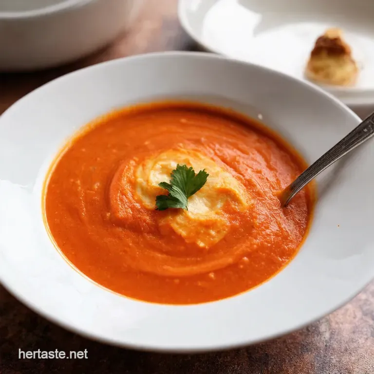 Grandmas Classic Creamy Tomato Soup with a Modern Twist presentation