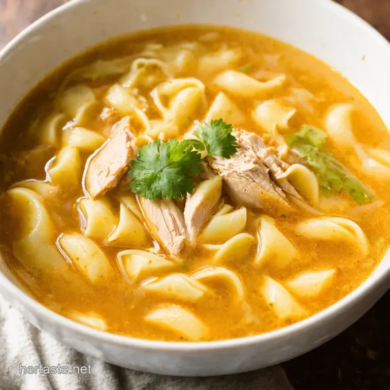 Grandmas Comfort Classic Chicken Egg Noodle Soup presentation